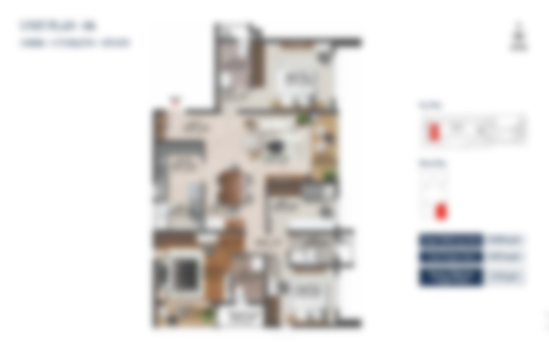 Shriram KingLife 3 BHK + 3T + Maid Room floor plan
